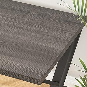 LVB Industrial Wood and Metal Rustic Computer Desk