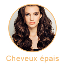 une femme aux cheveux bruns entourée d'un cercle doré.