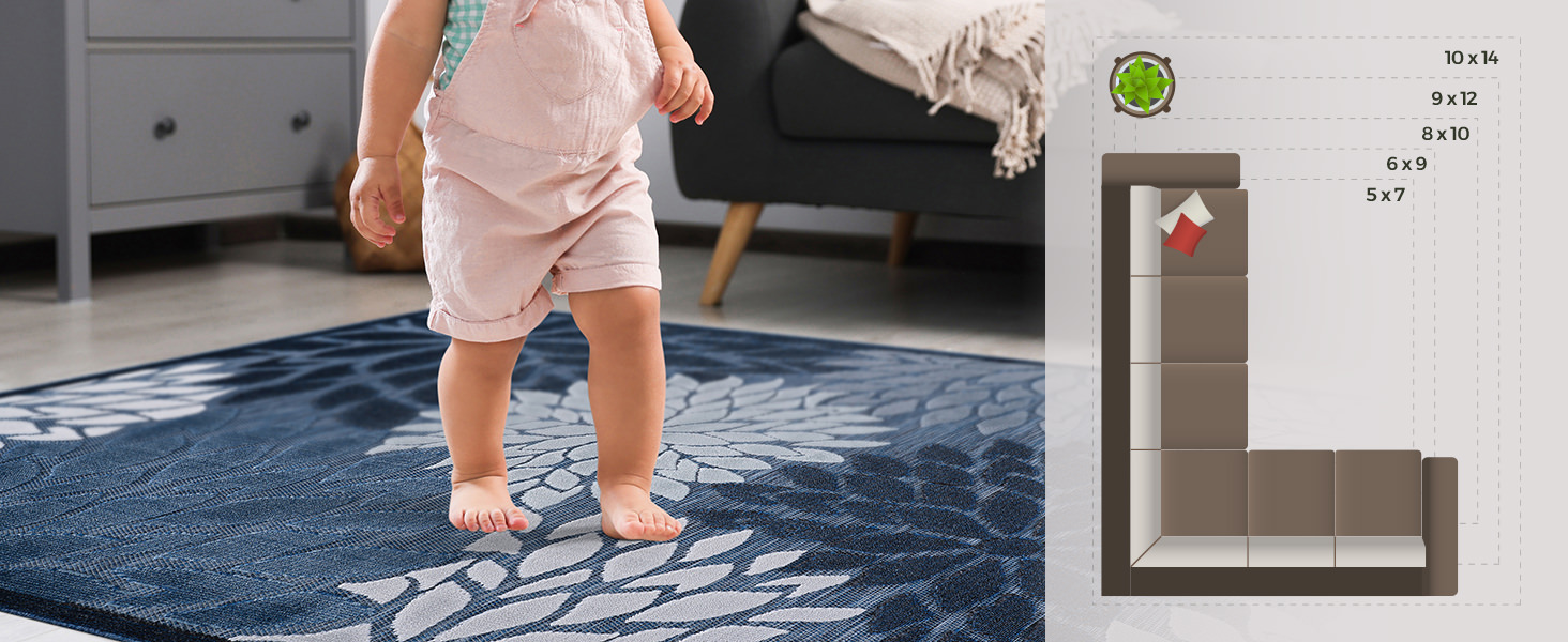 navy blue living room outdoor rug