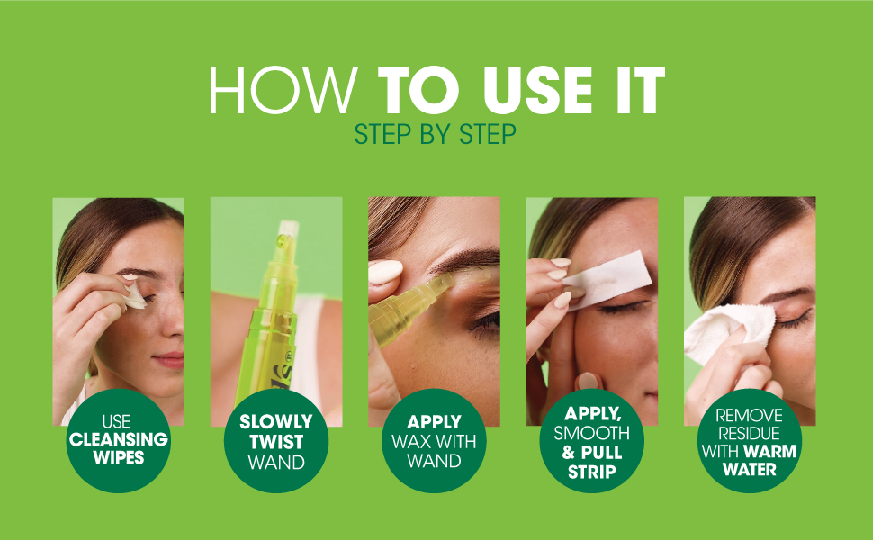 Nad's Facial Wax Wand Eyebrow Shaper, Eyebrow Wax Kit, Face Wax