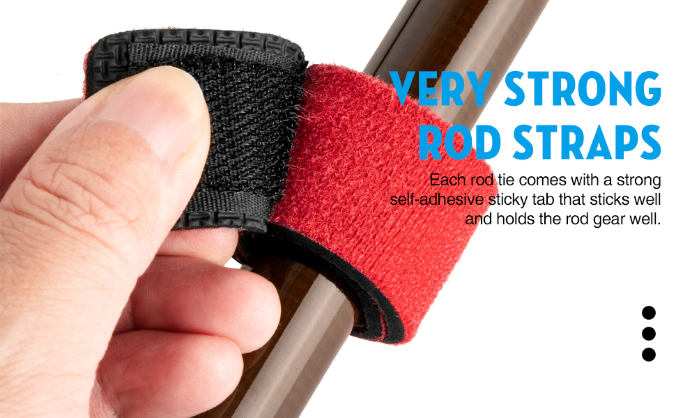 fishing rod velcro straps, carp fishing rod, fishing rod wraps