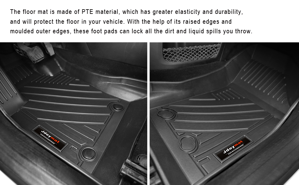 Jdeymat Floor Mats and Trunk Cargo Liner Compatible for