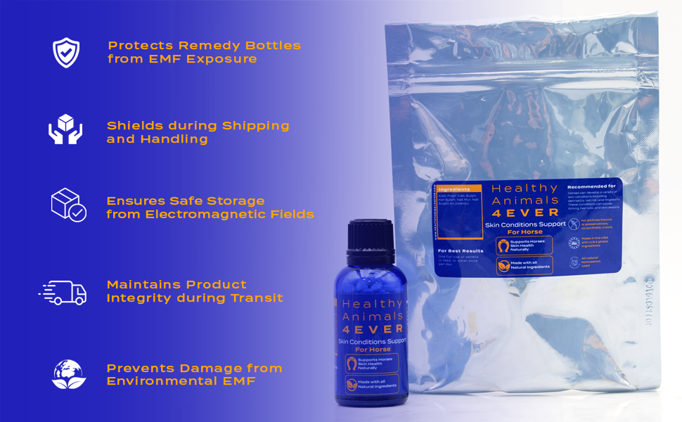Protects Remedy Bottles from EMF Exposure