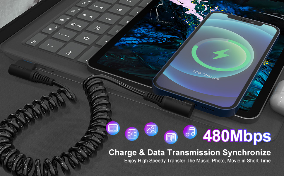 Dual Right Angle Lightning Cable [Apple MFi Certified