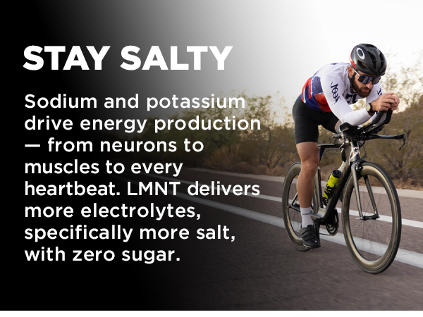 sodium potassium drive energy production more salt with zero sugar