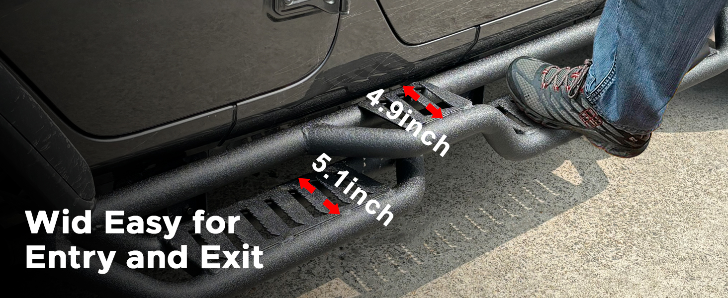 Running Boards for 2018-2024 Wrangler JL 4 Doors