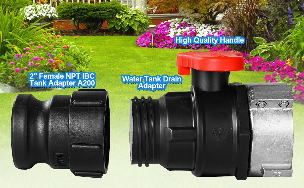 75mm IBC Tote Tank Adapter Ball Valve, IBC tote valve, 2.95" Coarse