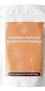 Dandelion Root and Burdock Root Tea Bags Herbal Tea