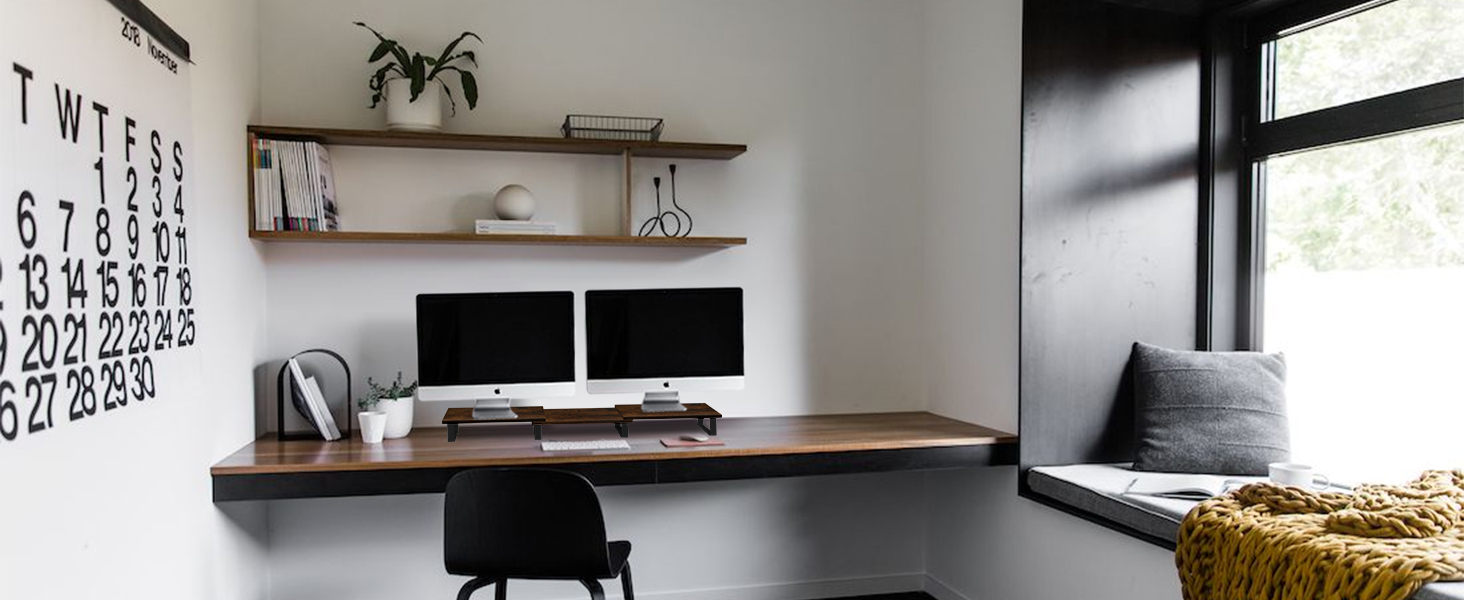 Aothia Large Dual Monitor Stand Computer Monitor Stand