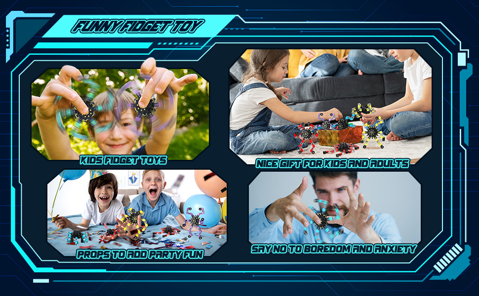Fidget spinners in various shapes and forms