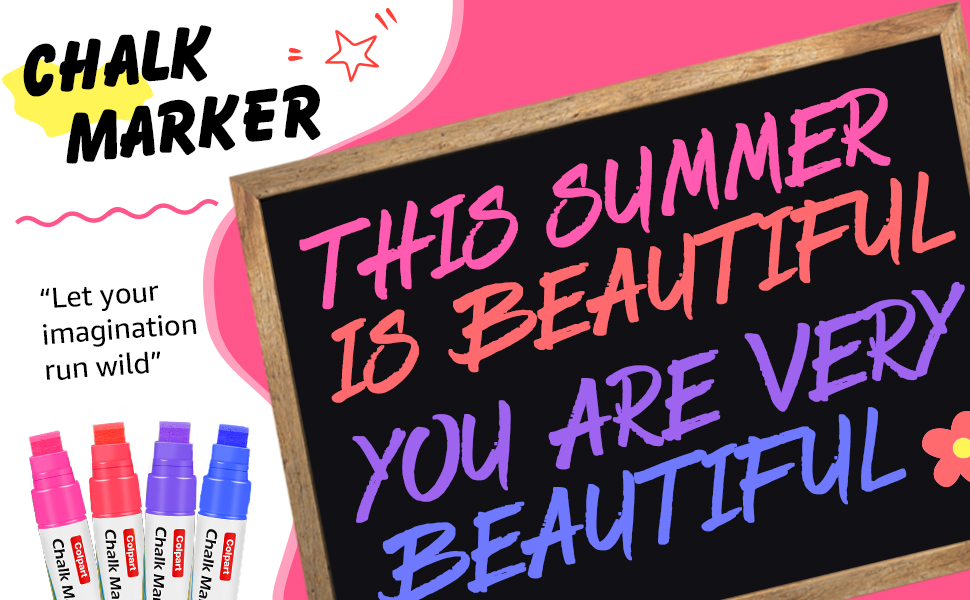 colpart 15mm Liquid Chalk Markers Erasable Window Markers