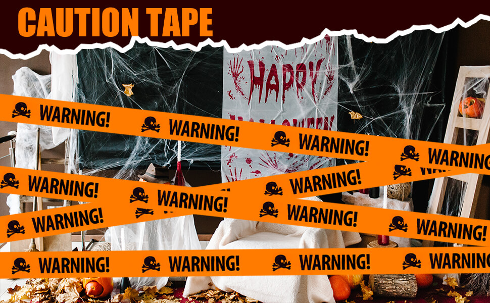 Caution Tape, Fright Tape Bundle for Zombie Party or