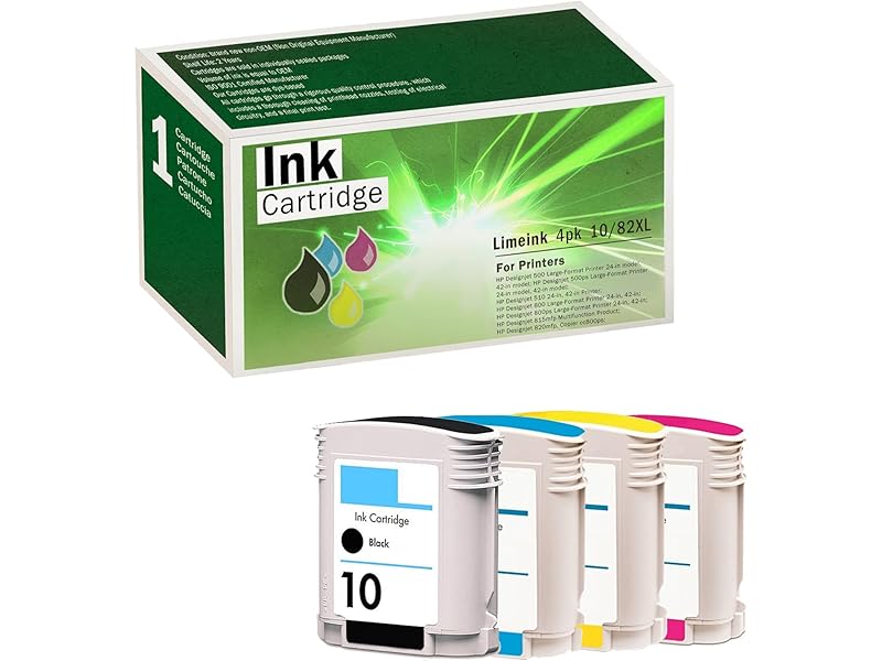 10 / 82  Series Ink Cartridges - 4 Pack