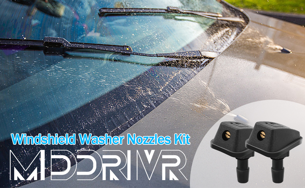 2PCS Front Windshield Washer Nozzles, Car Wash Spray Nozzle