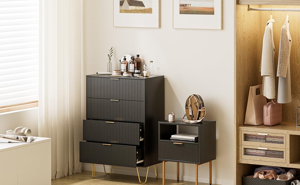 black dresser