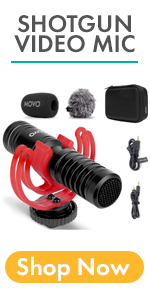 Shotgun video mic for cameras and phones