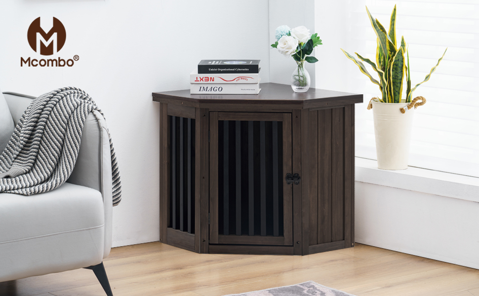 Furniture Corner Dog Crate, End Table Dog Kennel