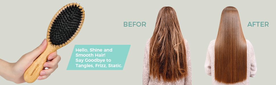 boar bristle hair brush set