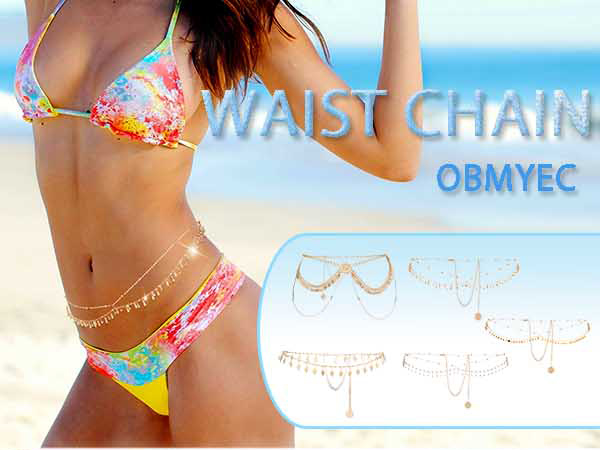 Amazon.com: Obmyec Gold Waist Chain Belly Body Chains