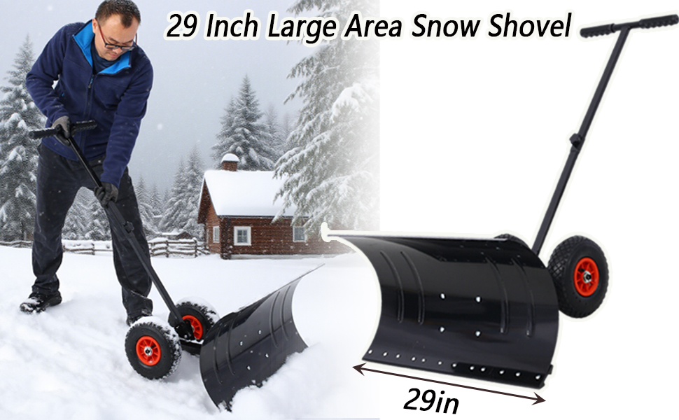 Snow Shovel with Wheels