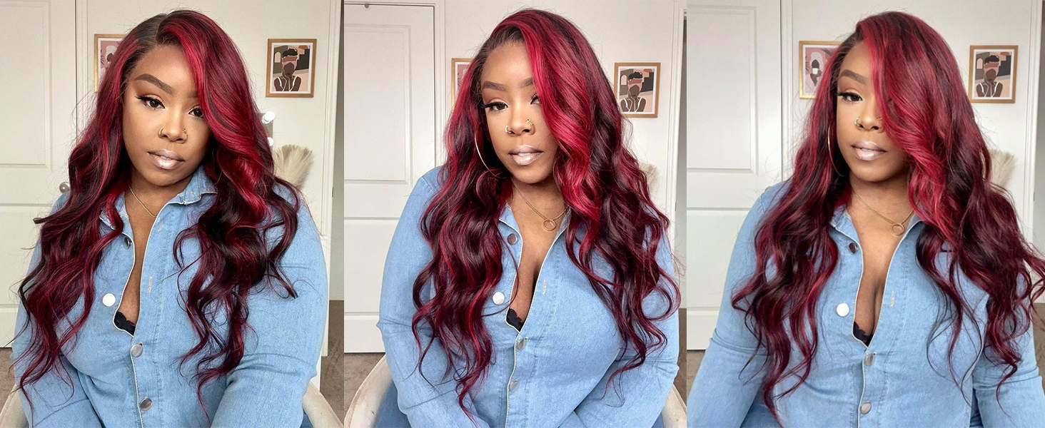 burgundy wig