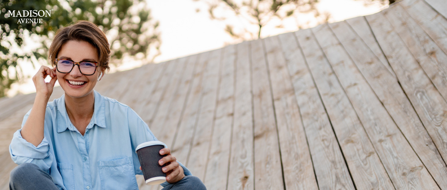 Madison Avenue 3pack Fashion Square blue light readers for women