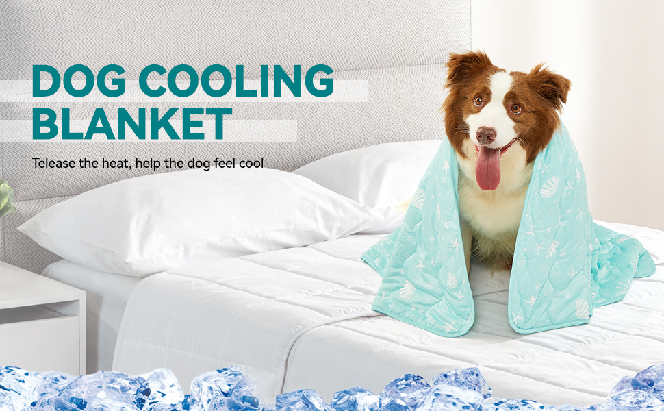 pet cooling blanket blue
