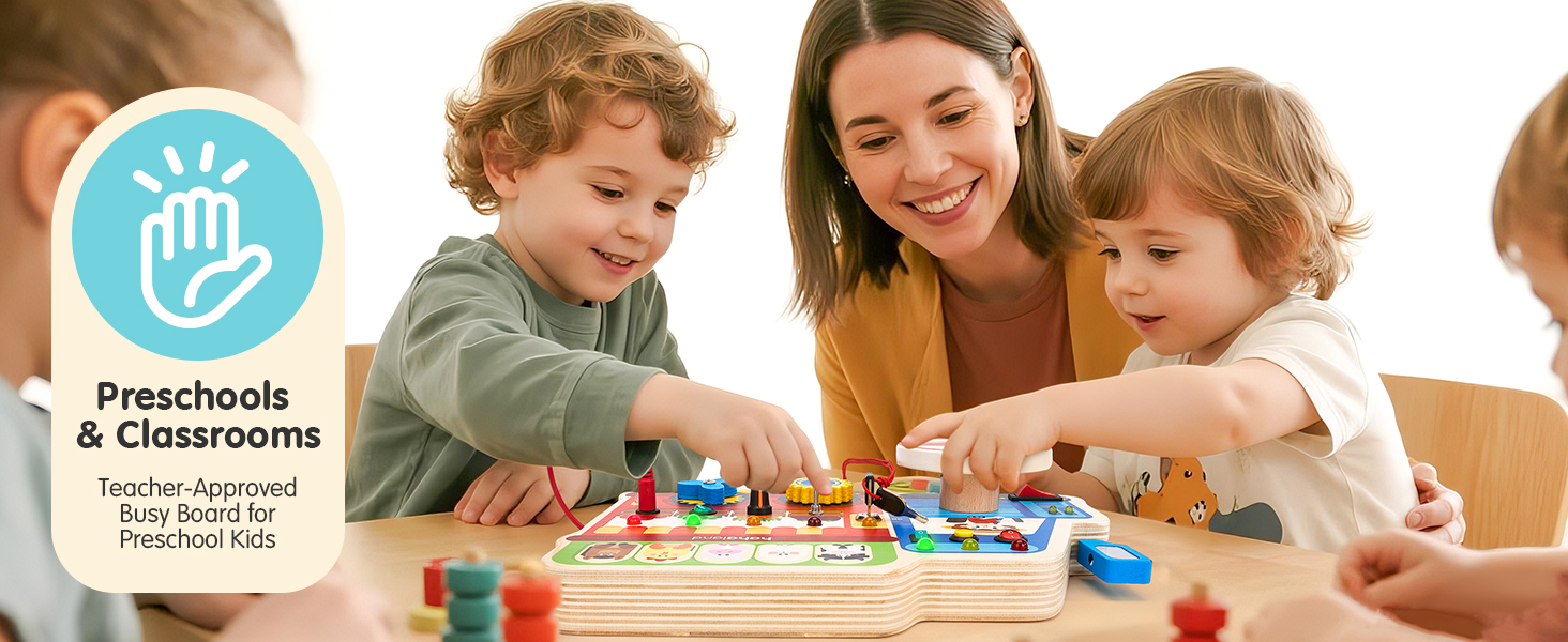 wooden busy board