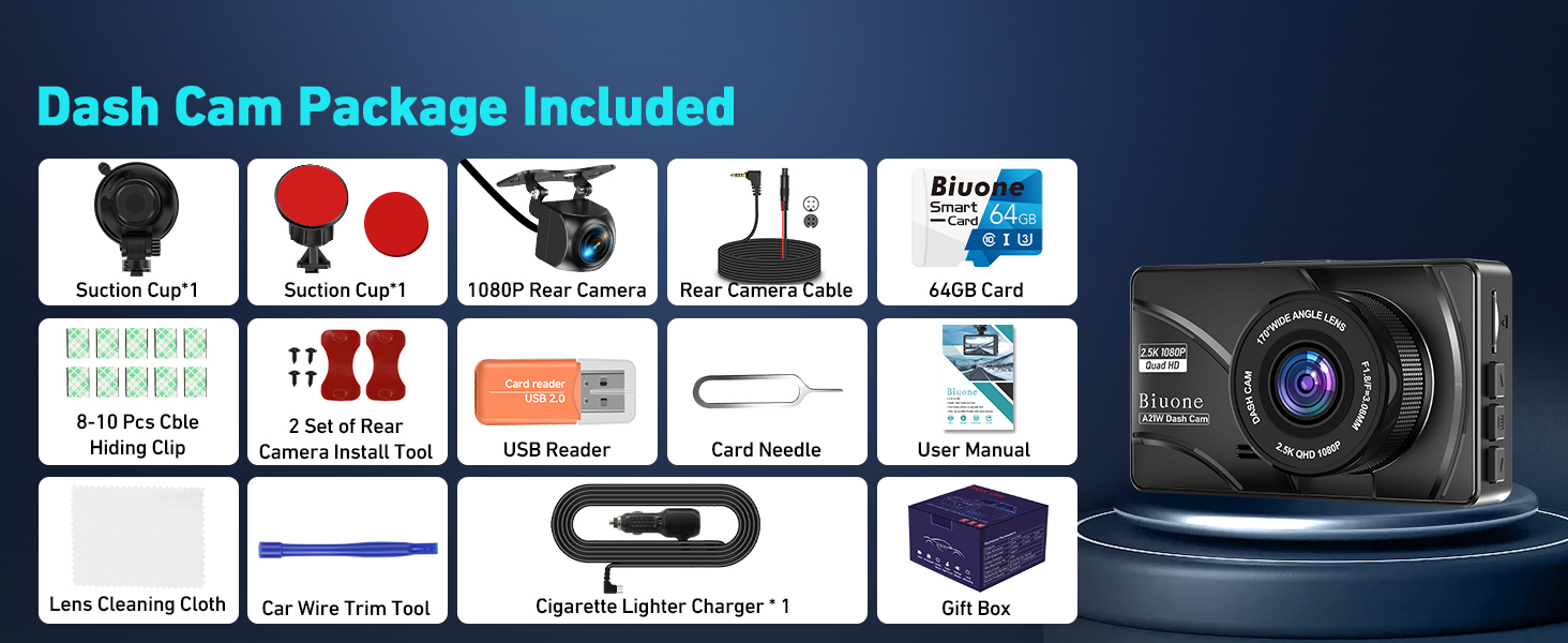 dash cam front and rear