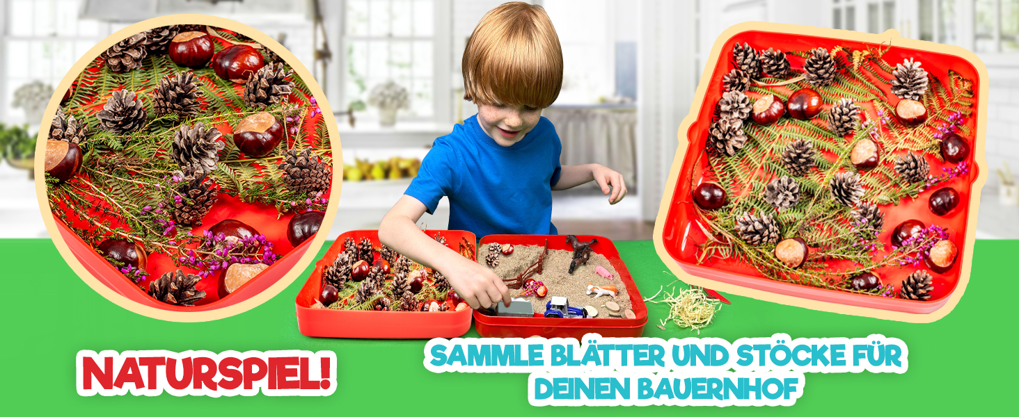 Spaß auf dem Bauernhof Sensorisches Spielzeug für Kinder Spielsand Tire Tire Figură Traktor Magischer