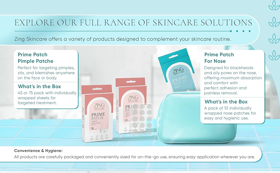 Zing Skincare prime patch pimples zits blemishes blackheads nose face and body korea