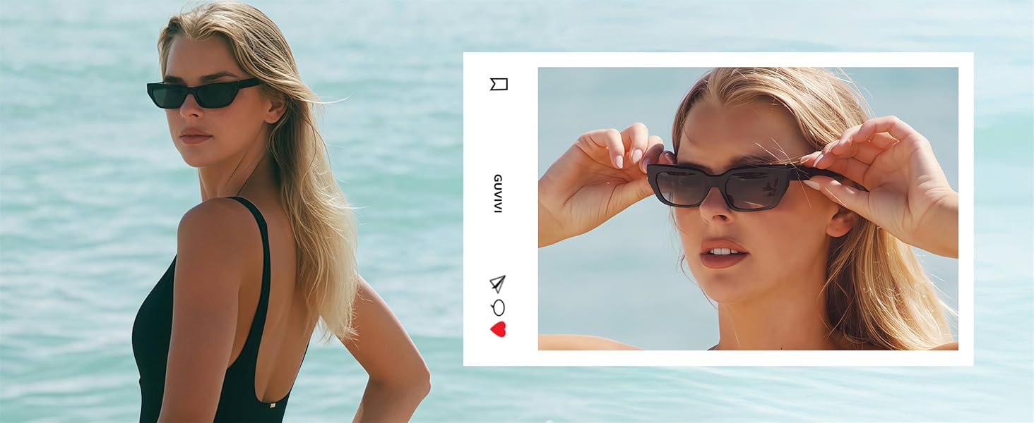 Retro Rectangular Sunglasses for Women Men