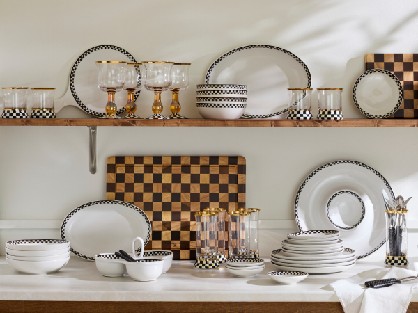 Amazon.com | MACKENZIE-CHILDS Set of 4 Everyday Pasta Bowls
