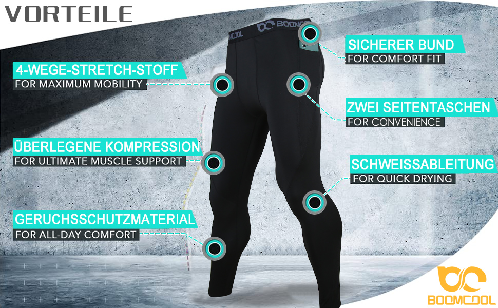 Sport-Kompressionshose für Herren