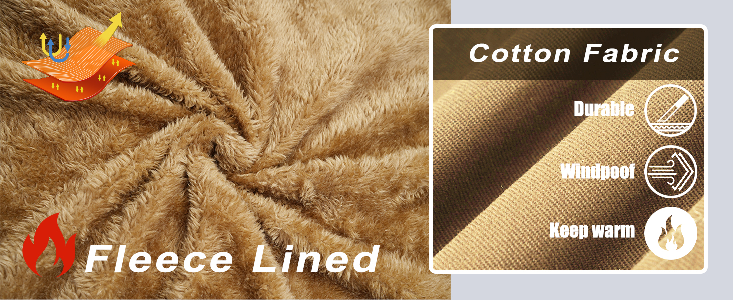 Men's Winter Jacket Fleece Lined