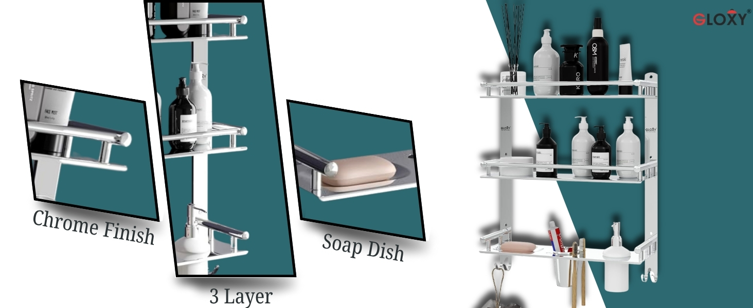 soap and shampoo holder for bathroom