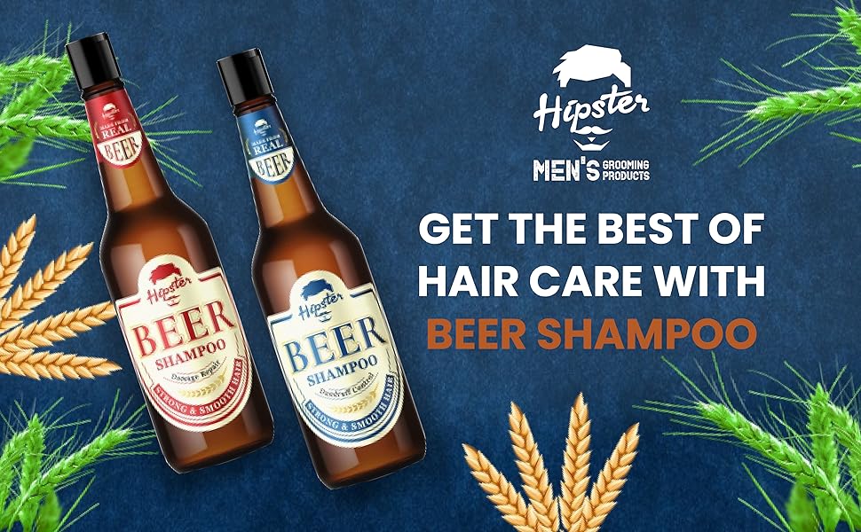 Hipster Beer Shampoo Dandruff Control 250ml Shampoo For Men No