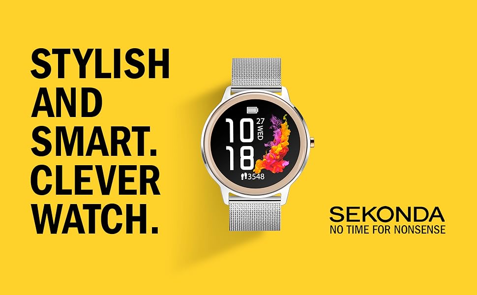 Sekonda Flex Womens 42mm Smart Watch with Heart Rate and Sleep Monitor