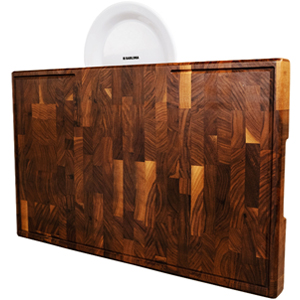 black walnut end grain cutting board