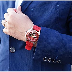 よ*く様 【正規品】クロノグラフ腕時計（ステンレス製・200M防水） クロノグラフ ダイバーズウォッチ 200M防水腕