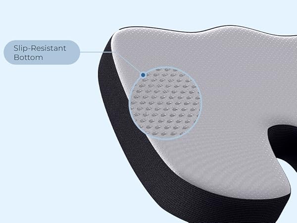 ergonomic seat cushion with grippy bottom orthopedic seat cushions for sciatica and lower back