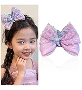 Purple Hair Bow Clips for Girls Cute Bow Hair Clip for Toddler Baby Bling Hair Bows Strong Hold H...