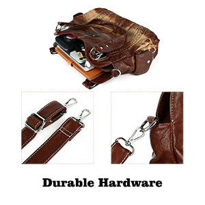 Reinforced Stitching with Metal hardware