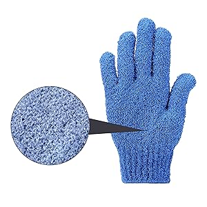 Exfoliating Gloves, 4 Pcs, Skin Exfoliator for Body, Shower Gloves, Scrub Gloves Exfoliating