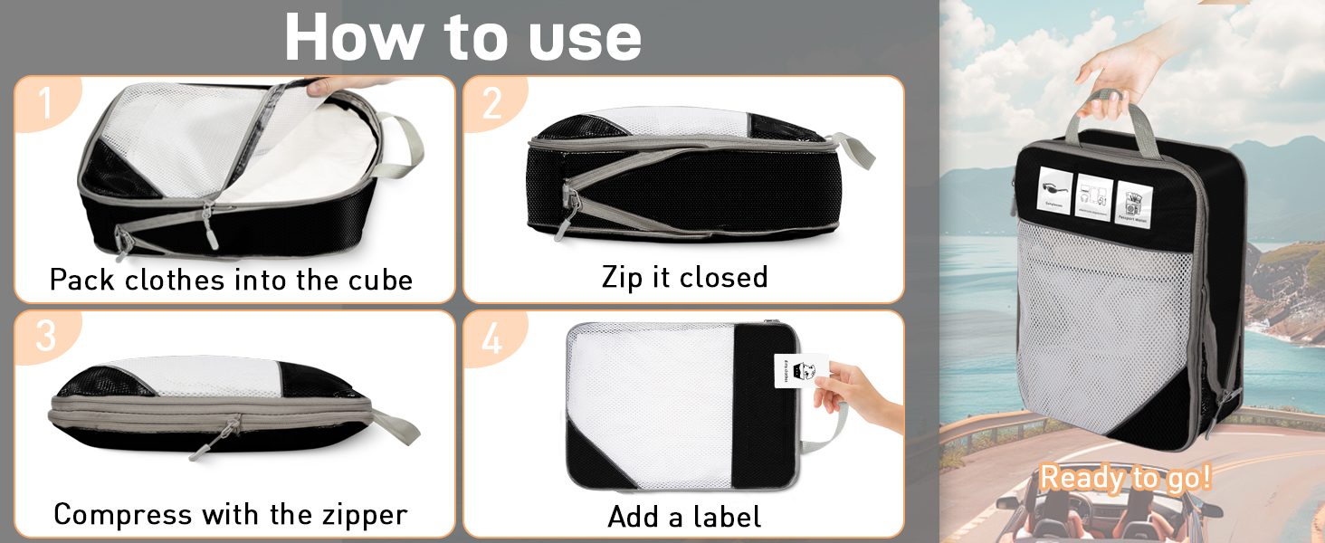 travel cubes for packing clothes