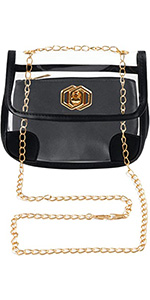 Clear Purse with Inner Bag,2 in 1 Clear Clutch for Women,Crossbody Stadium Approved Cute See