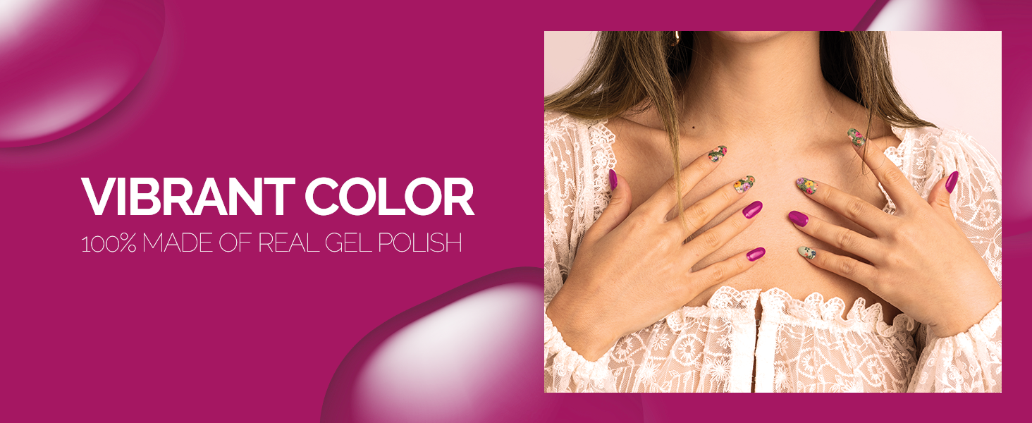 Nailog semi cured nail strip nail wrap Retro Jungle