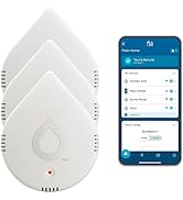 Moen White Flo Smart Water Leak Detector, Water Sensor Alarm for Home, 3-Pack, 920-005