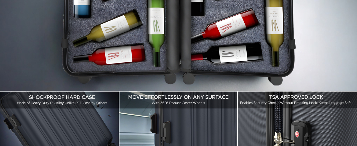 wine luggage for airplane travel wine travel case suitcase for wine carriers for airplane travel