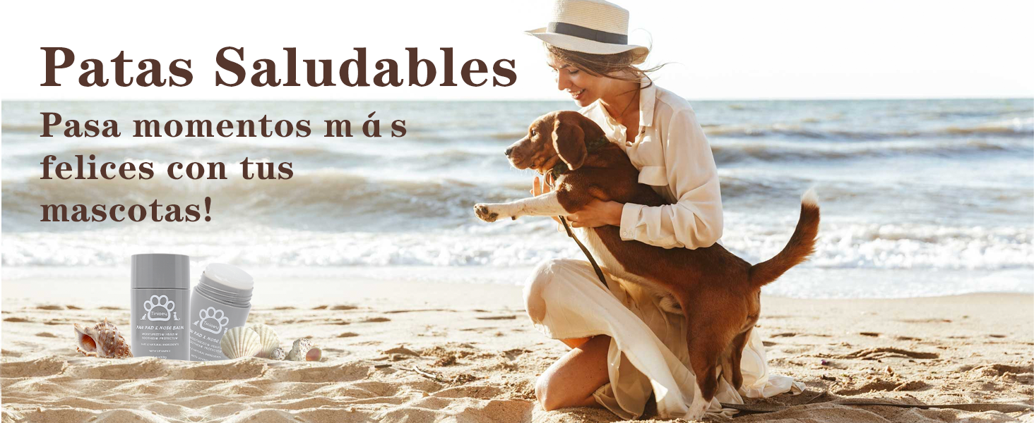 Cream Pads Dogs (68g), Natural and Safe. Protector Pads Dog, Nose and Elbows. Dogs Essential Accessories for Daily Care | Small Animal Health Articles 19 El texto dice «Pata-quotables». Gato sentado en la arena de la playa viendo el atardecer o el amanecer sobre el horizonte del océano.